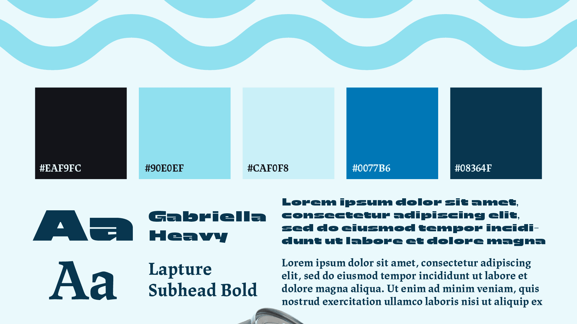 color and type palette